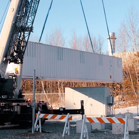 Container Lift at an Agilitas Energy ESS Project